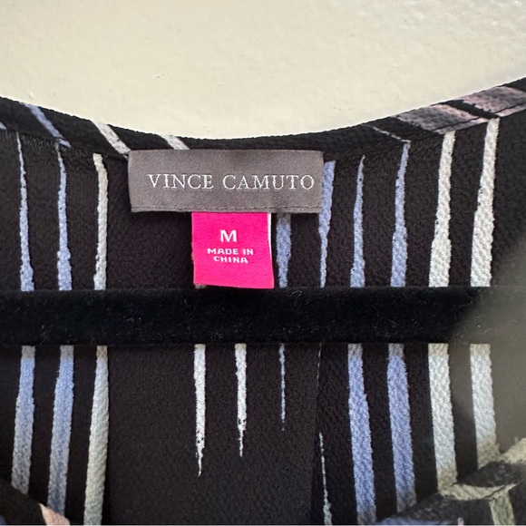 Vince Camuto Womens Medium Multicolor Stripe Sleeve Lightweight Flowy - Picture 3 of 3